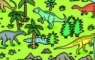 Prehistoric dinosaur map for children's magazine