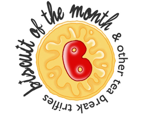 Illustrated biscuit with a banner around it