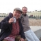 Fred Pipes and Cliff Wright sample a tipple