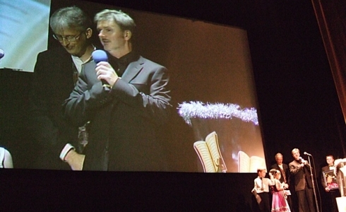 Mark Oliver and Jonathan Emmett receiving the award.