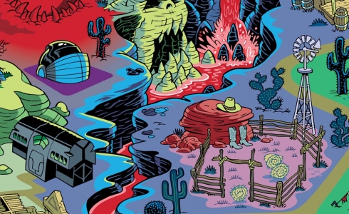 Detail from 'Halloweenia' map.