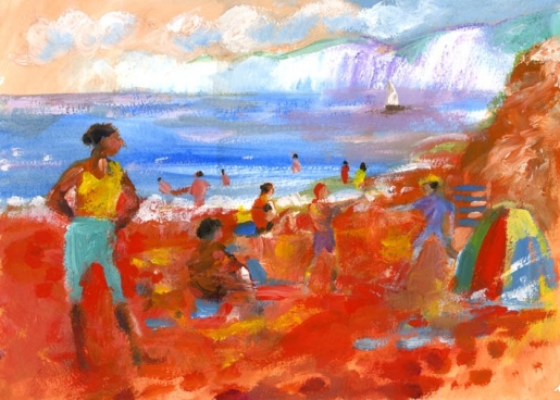 Beach, acrylic