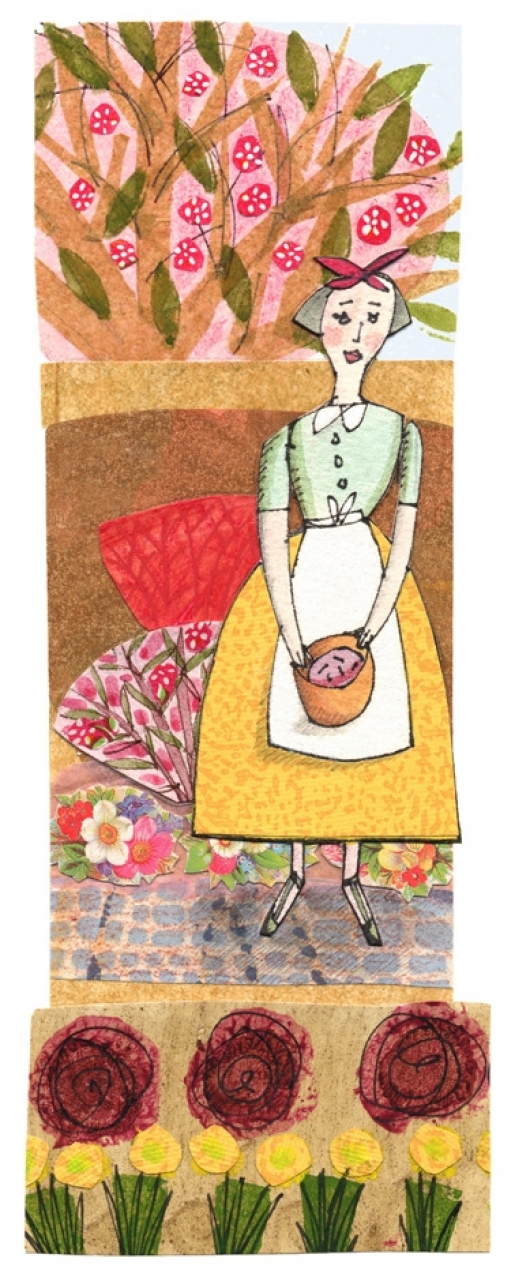 girl in garden