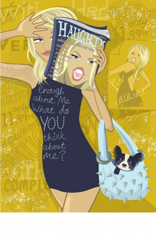 For the 2011 Calender for NB Illustration. Hollywood themed.