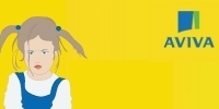 Animated banner illustrations for AVIVA. Chemistry Agency