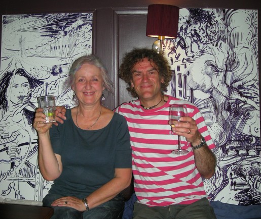 Joint winners, painter Annelies Clarke and BIG's own Curtis Tappenden