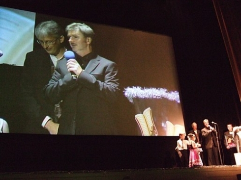 Mark Oliver and Jonathan Emmett receiving the award.