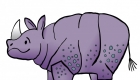 Digitally drawn rhino