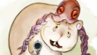 Digital watercolour hamster octopus characters