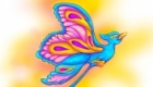 FayJay buttefly bird mascot, digital illustration by Phaedon-z (Fay).