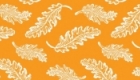Oak leaf pattern in orange