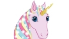 Glittery unicorn character