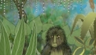 Humanoid primate illustration reflecting our fundamental connection to nature.